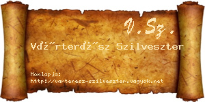 Várterész Szilveszter névjegykártya